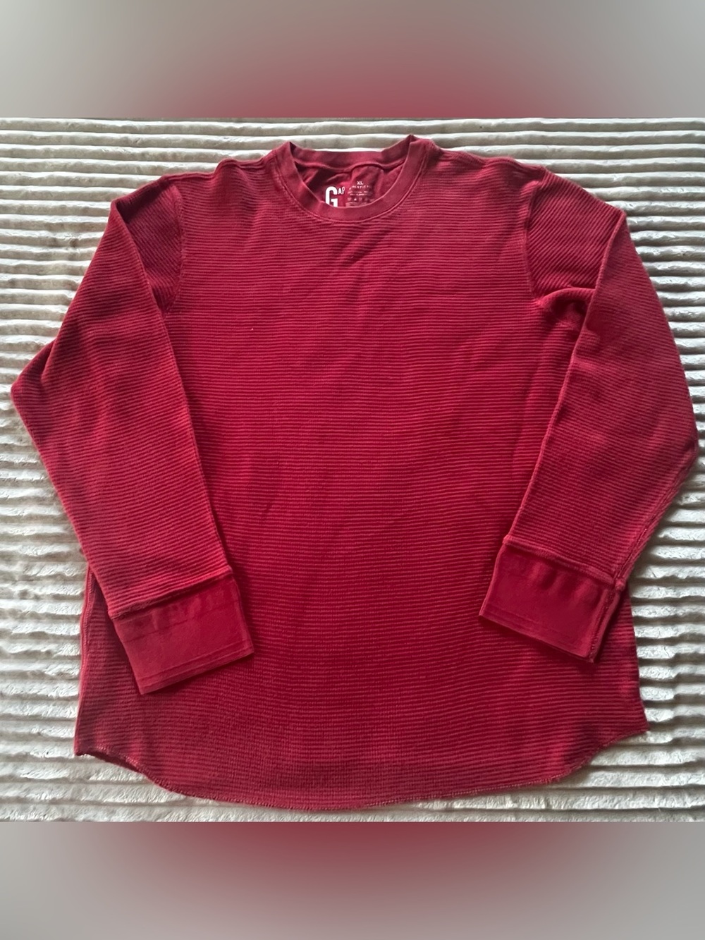 Vintage GAP red ribbed long sleeve shirt ♡